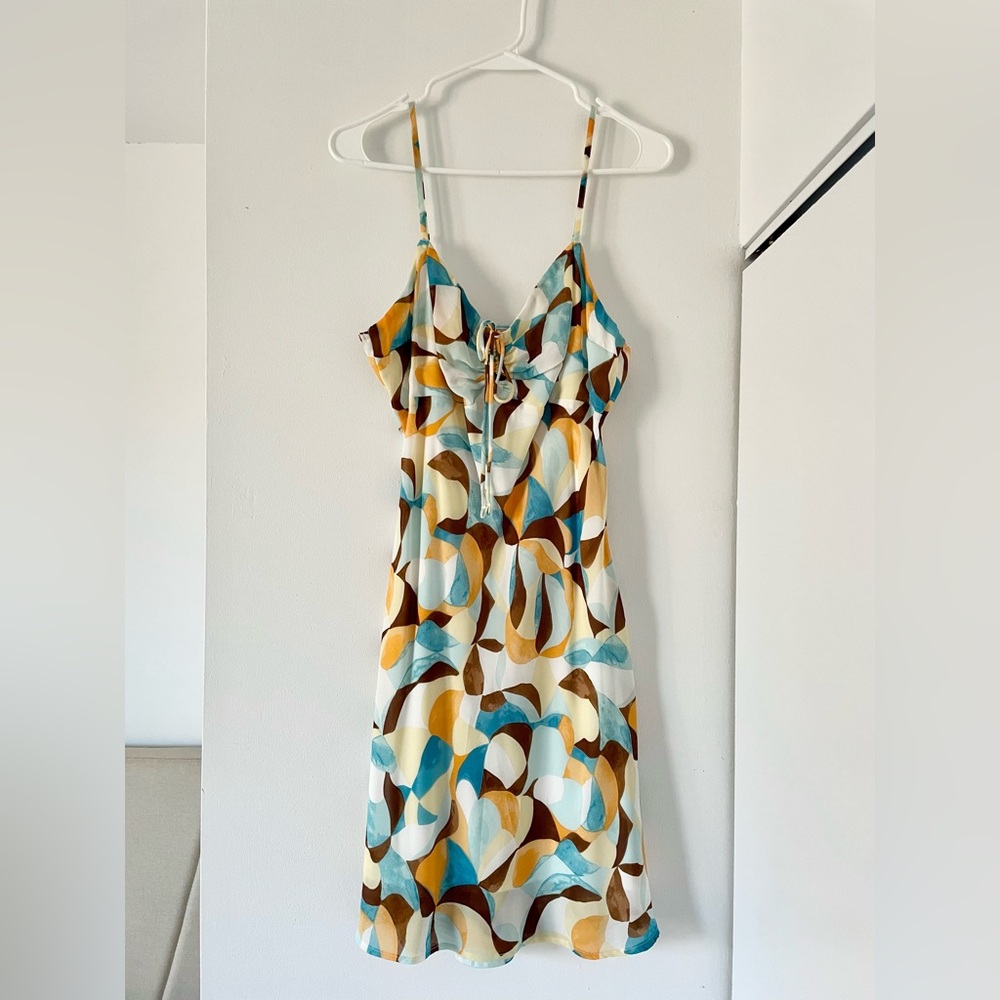 Abercrombie & Fitch Cinch Front Slip Mini Dress